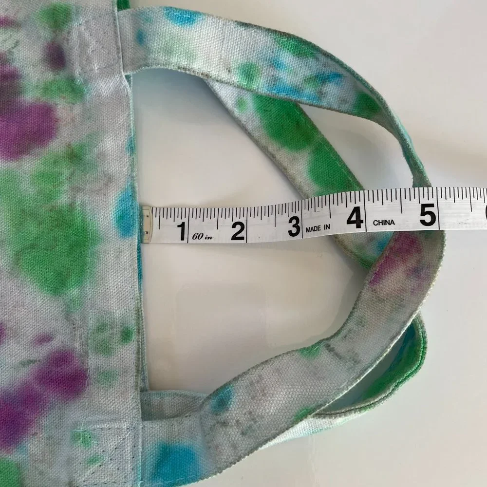 Hand Crafted Tie Dye Tote Bag Canvas Cotton Handmade